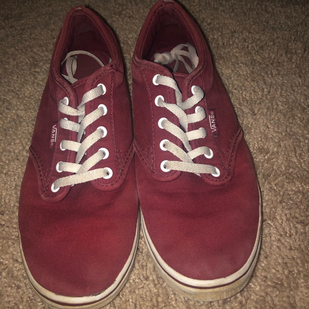 burgundy vans